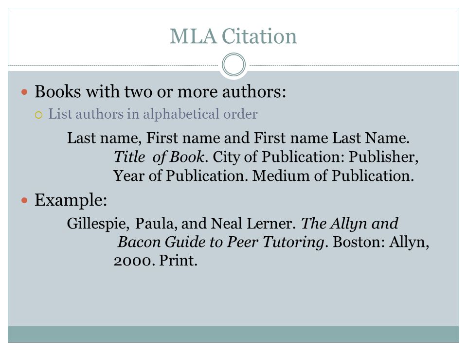 How to Cite a Book With Multiple Authors Using MLA Style